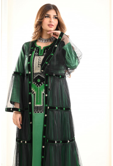 جلابية من الستان المطرز جلابية من الستان المطرز