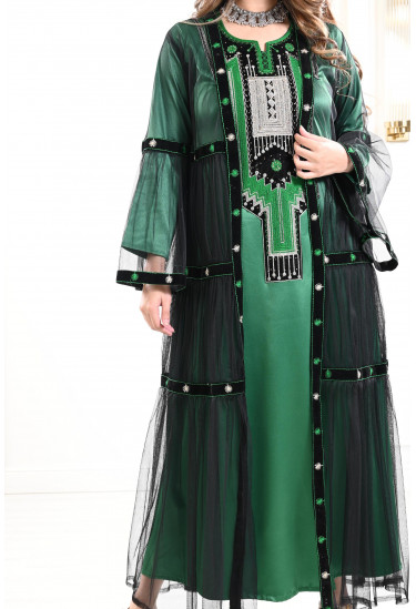 جلابية من الستان المطرز جلابية من الستان المطرز