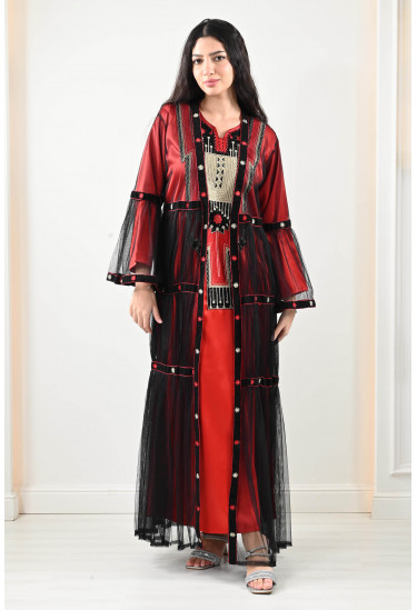 جلابية من الستان المطرز جلابية من الستان المطرز