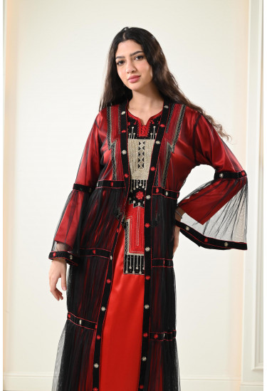 جلابية من الستان المطرز جلابية من الستان المطرز