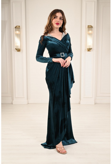 فستان طويل اوف شولدر