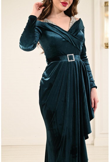 فستان طويل اوف شولدر