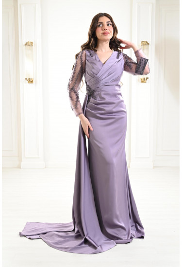 فستان سهرة مطرز فخم