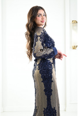 فساتين سهرة طويلة باكمام