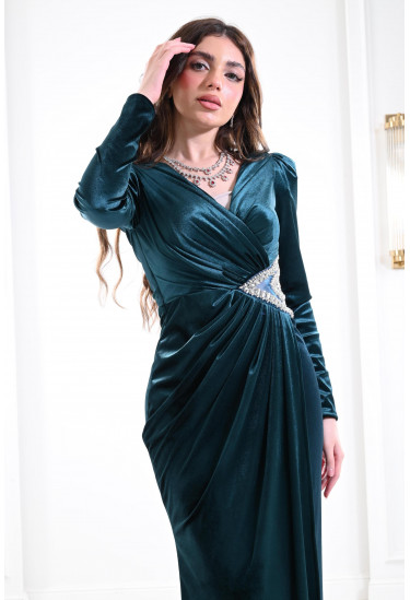 فستان مخمل سهرة فستان مخمل سهرة