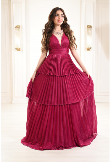 فستان سهرة بدون اكمام