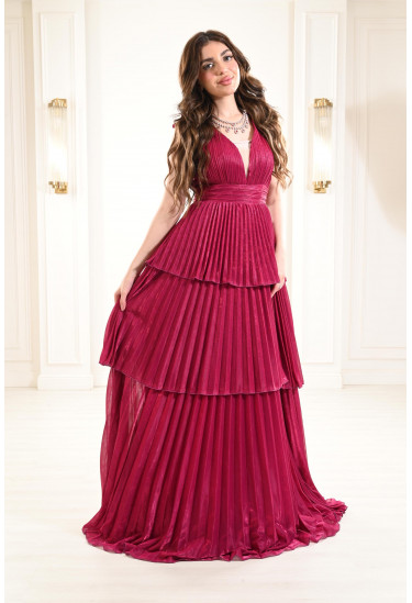 فستان سهرة بدون اكمام