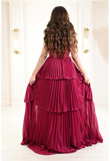 فستان سهرة بدون اكمام