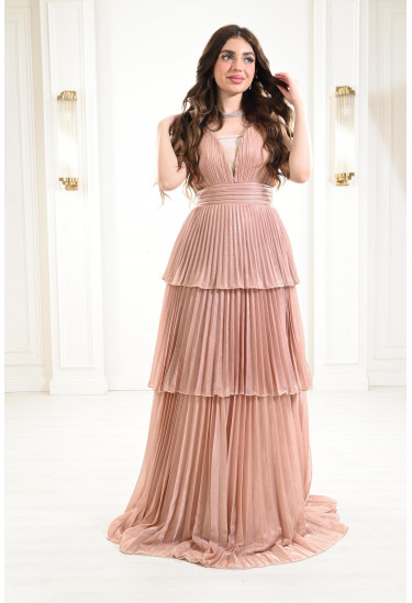 فستان سهرة بدون اكمام