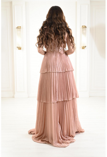 فستان سهرة بدون اكمام