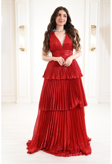 فستان سهرة بدون اكمام