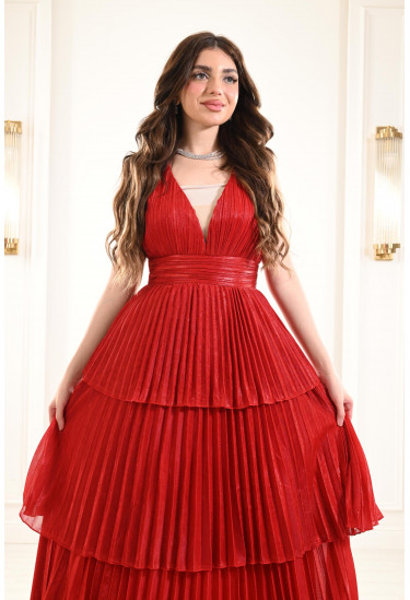 فستان سهرة بدون اكمام