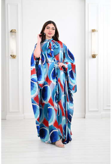 فستان طويل  بأكمام واسعة