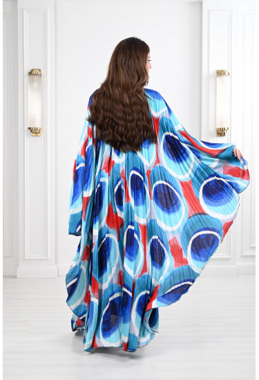 فستان طويل  بأكمام واسعة