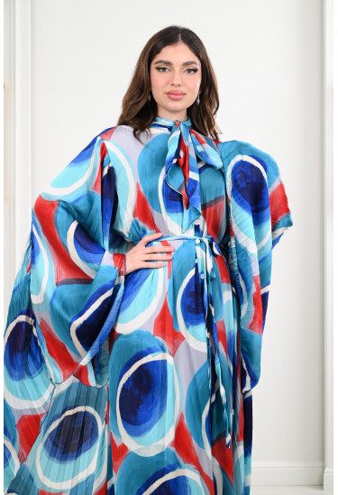 فستان طويل  بأكمام واسعة