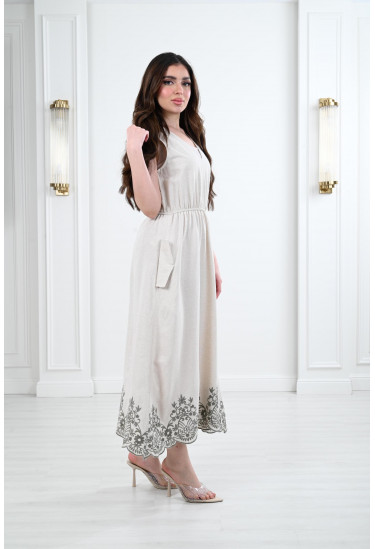 فستان ميدي بأكمام 3/4