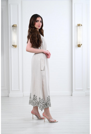 فستان ميدي بأكمام 3/4