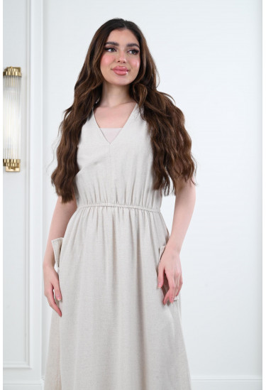 فستان ميدي بأكمام 3/4