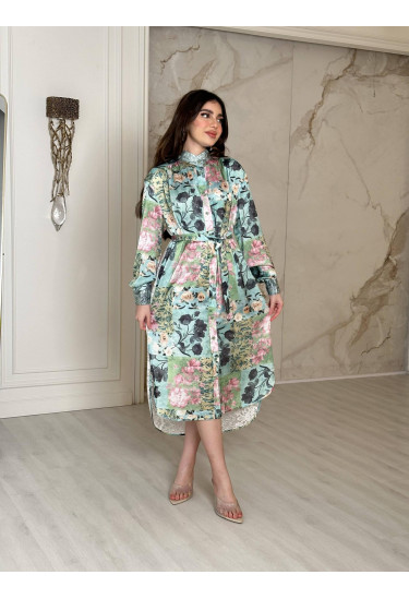 فستان ميدي منقوش بزهور فستان ميدي منقوش بزهور