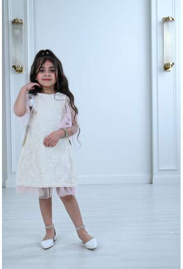 فستان اطفال شيفون مطرز