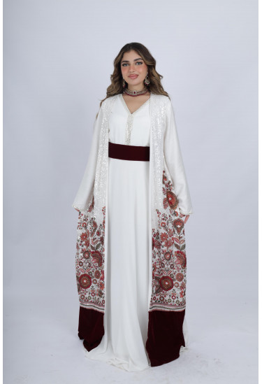  قفطان مغربي بتطريز زهري ولمسات رقيقة