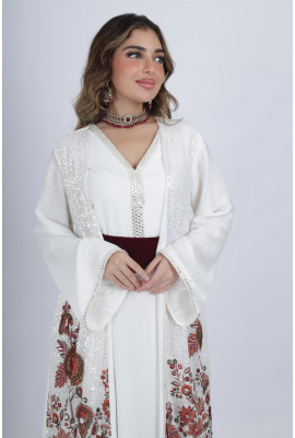  قفطان مغربي بتطريز زهري ولمسات رقيقة