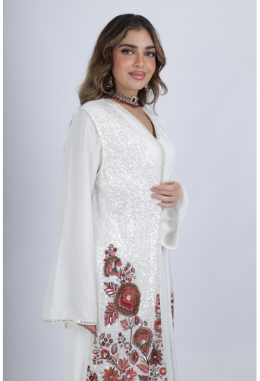  قفطان مغربي بتطريز زهري ولمسات رقيقة