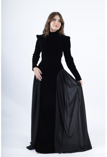 فستان سهرة مخملي كلاسيكي