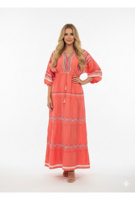 فستان ماكسي مطرّز بتصميم راقى