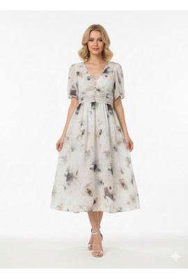 فستان ميدي بتصميم راقٍ