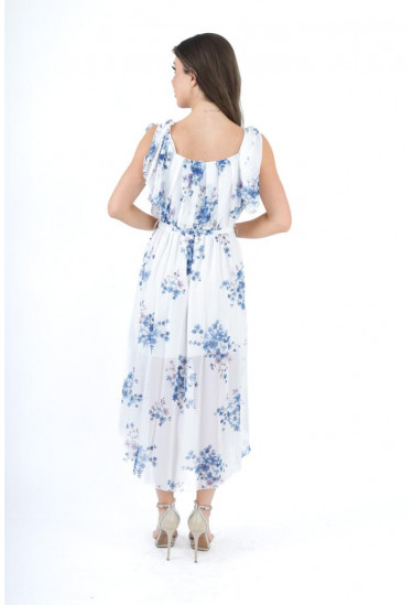 فستان ميدي طباعات رقيقه