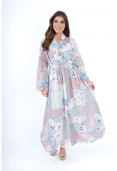 جلابية نسائية بطبعة بوهيمية أنيقة