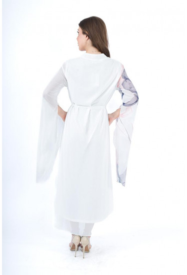 فستان شيفون بنقش زهور ناعمة