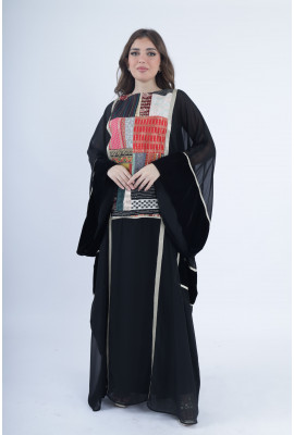 جلابية أنيقة بتصميم باتشوورك عصري