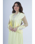 فستان سهرة أنيق بكارديجان مطرّز