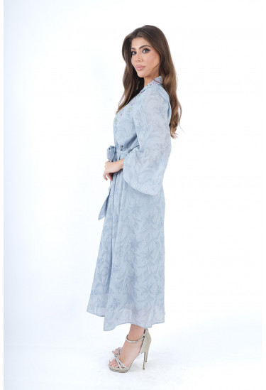 فستان بخامة منقوشه