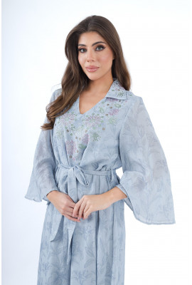 فستان بخامة منقوشه