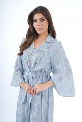 فستان بخامة منقوشه