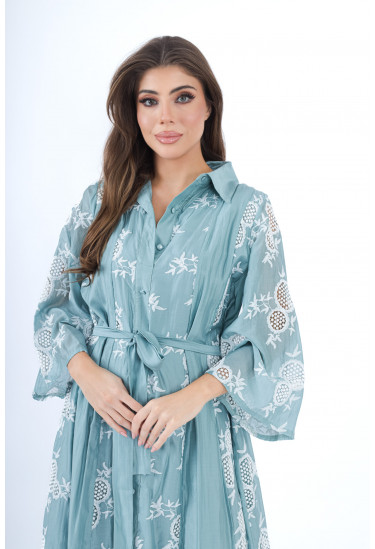 جلابيه نسائي تطريز مفرغ