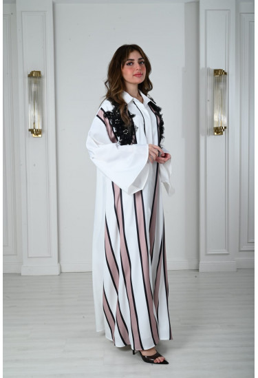 جلابيه نسائي مقلمه للطلعات اليوميه