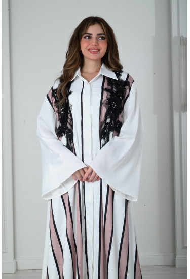 جلابيه نسائي مقلمه للطلعات اليوميه