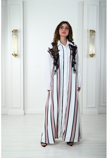 جلابيه نسائي مقلمه للطلعات اليوميه