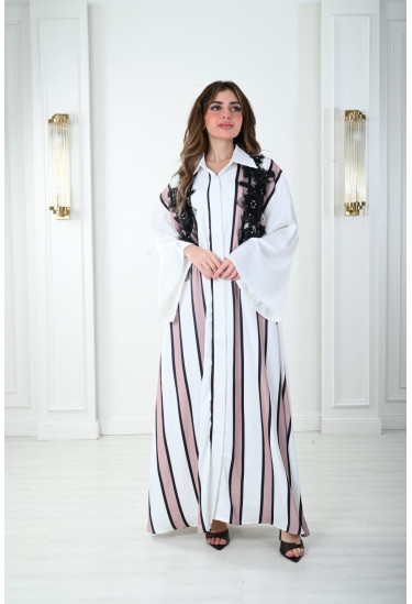 جلابيه نسائي مقلمه للطلعات اليوميه