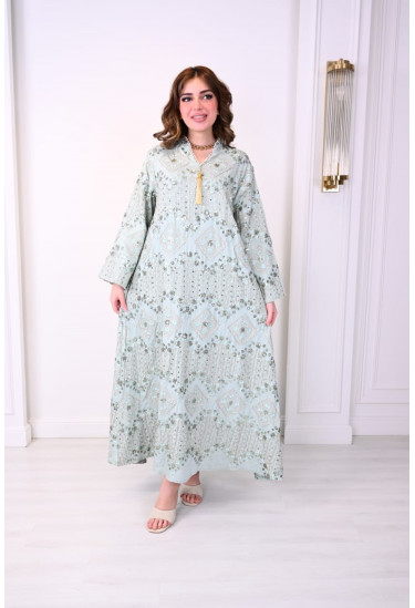 جلابيه فاخره بتطريز  لامع لطله مميزه