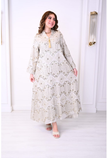 جلابيه فاخره بتطريز  لامع لطله مميزه