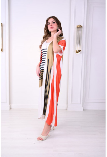 جلابية أنيقة بنقوش هندسية جذابة