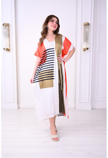 جلابية أنيقة بنقوش هندسية جذابة