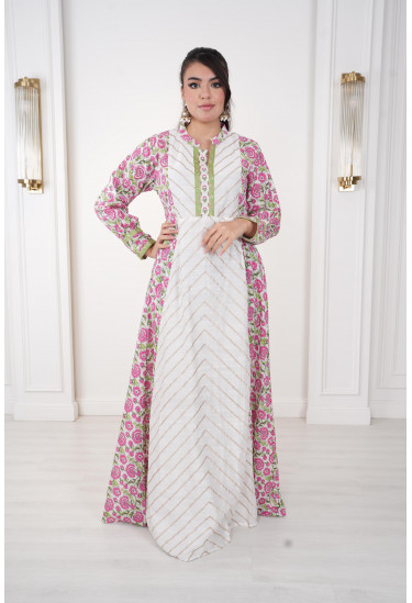 جلابيه نسائي طويله مشجره