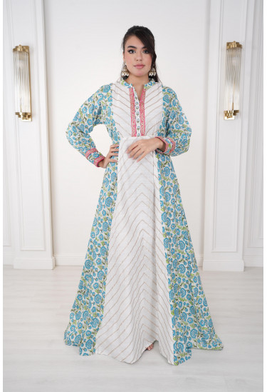 جلابيه نسائي طويله مشجره