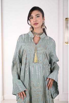 جلابيه نسائي واسعه بتطريز لامع جلابيه نسائي واسعه بتطريز لامع